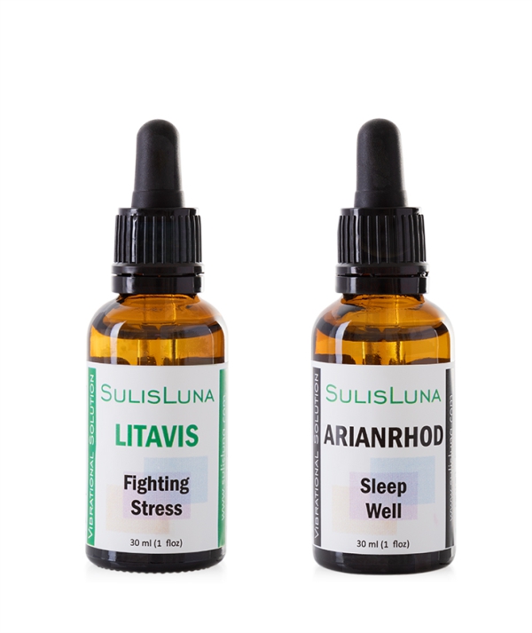 pack stress com soluções vibracionais Litavis e Arianrhod